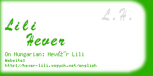 lili hever business card